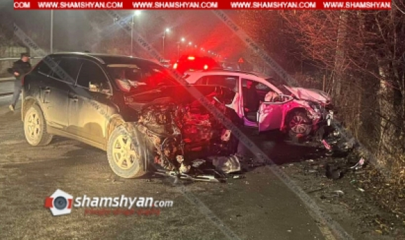 Սյունիքի մարզում բախվել են Volvo XC60-ը և Kia Rio-ն․ կա 2 վիրավոր